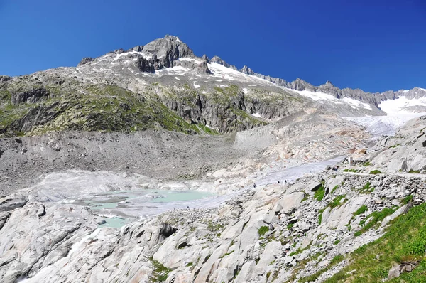 Smeltende gletsjer rhone, Zwitserland — Stockfoto