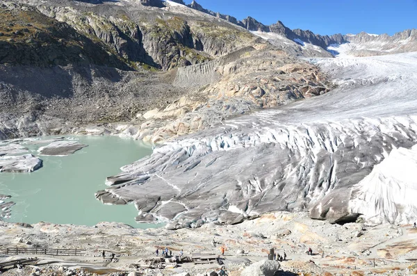 Eriyen rhone Buzulu, İsviçre — Stok fotoğraf