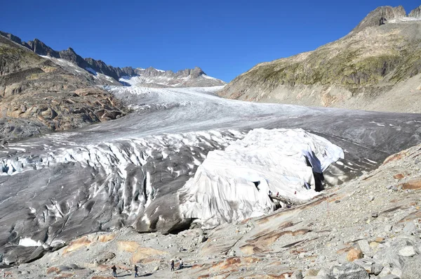 Smeltende gletsjer rhone, Zwitserland — Stockfoto