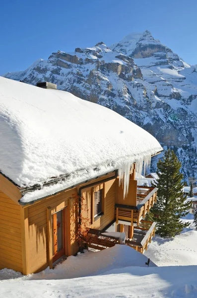Muerren - skiing resort — Stockfoto