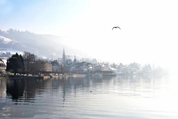 Castillo en Zug durante el invierno —  Fotos de Stock