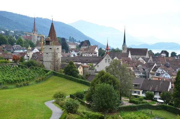 Знаменитий замок в місті Zug — стокове фото