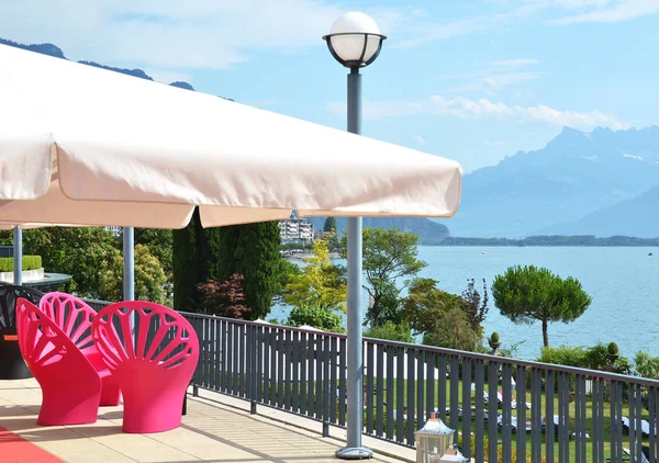 Montreux during summer day — Stock Photo, Image