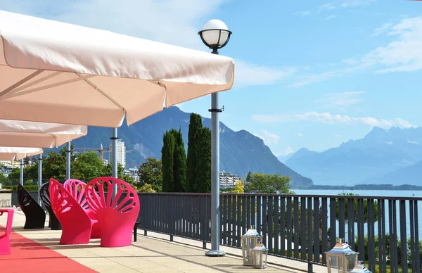 Montreux during summer day — Stock Photo, Image