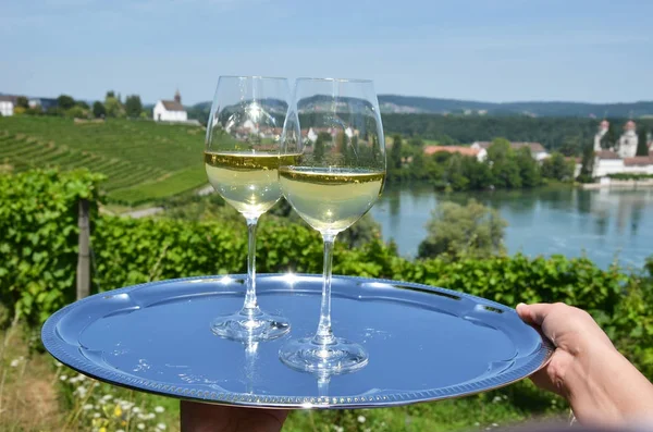 Weißwein im Glas — Stockfoto