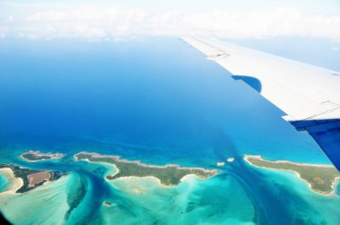 Exuma Cays havadan görünümü