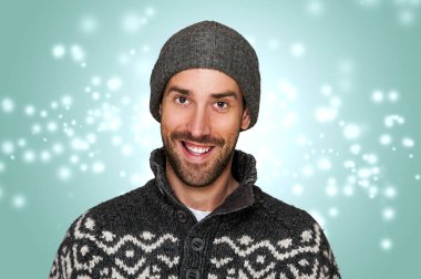 Kar artalanları Noel adam.