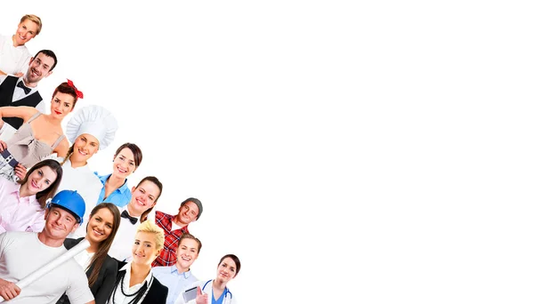 Group of employee people  isolated on white background. — Stock Photo, Image