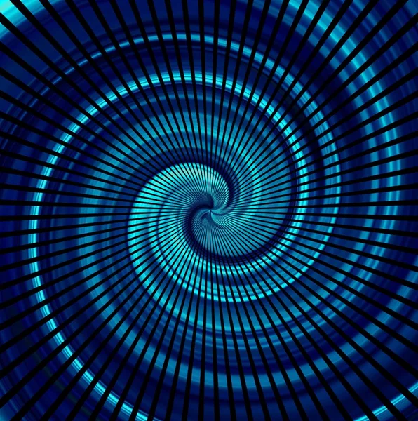 Blue abstract drawing - spiral — Stock Photo, Image