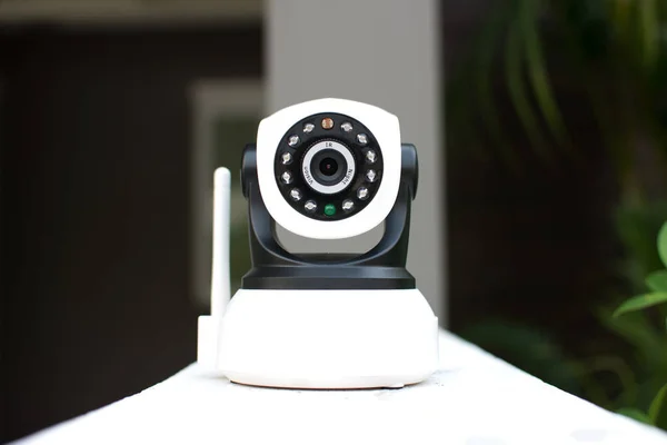 CCTV security camera operating in home. — Stock Photo, Image
