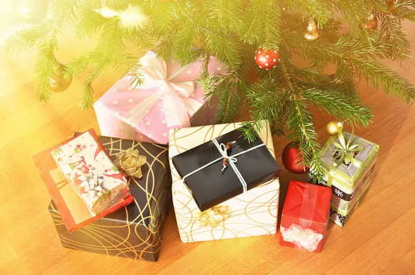 Gift Boxes Christmas Tree — Stock Photo, Image