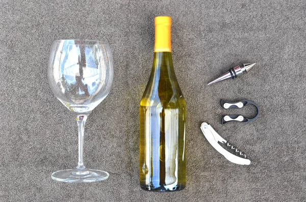 Wine Accessories Flat Lay — Stock Photo, Image