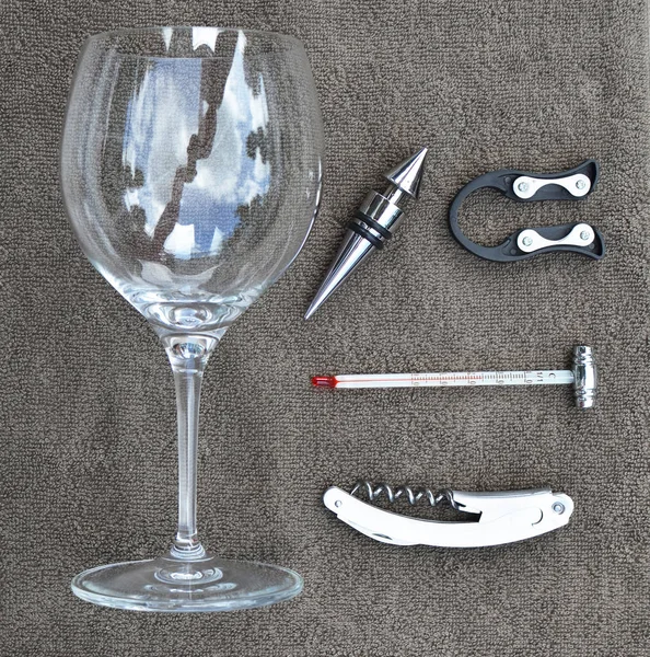 Wine Accessories Flat Lay — Stock Photo, Image