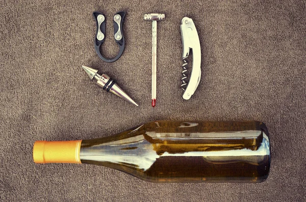 Wine Accessories Flat Lay — Stock Photo, Image