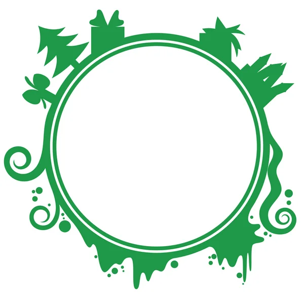 Bannière forme ronde avec un thème de Noël — Image vectorielle