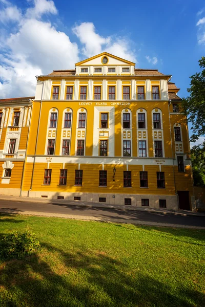 Old building in city Pecs of Hungary, High Scool Loewey Klara , — Stock Photo, Image