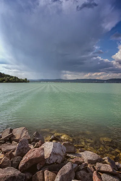 Paisagem do lago Balaton da Hungria — Fotografia de Stock