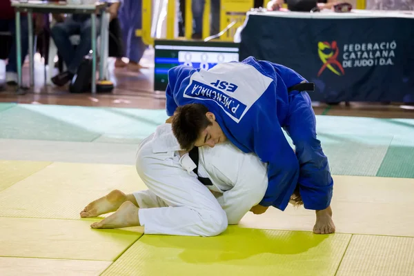 Concurenți în Campionatul de Judo Senior Catalan din Barcelona , — Fotografie, imagine de stoc