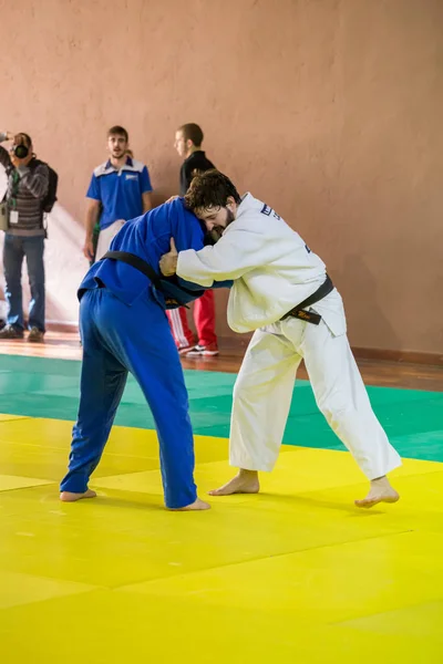 Competitori nei campionati catalani di judo senior a Barcellona , — Foto Stock