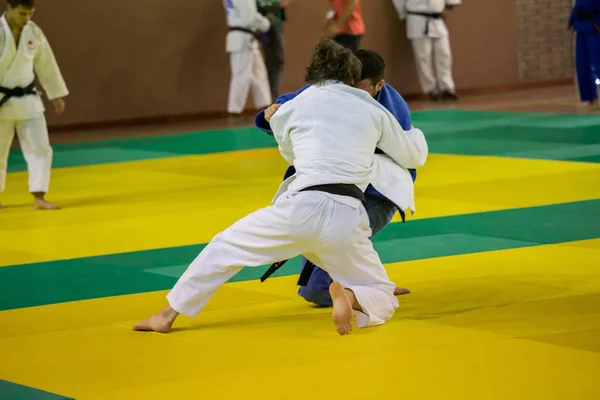 Concurenți în Campionatul de Judo Senior Catalan din Barcelona , — Fotografie, imagine de stoc