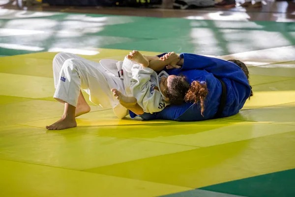 Competitors in Catalan Senior Judo Championships in Barcelona, — Stock Photo, Image