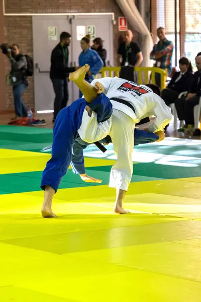 Concurenți în Campionatul de Judo Senior Catalan din Barcelona , — Fotografie, imagine de stoc