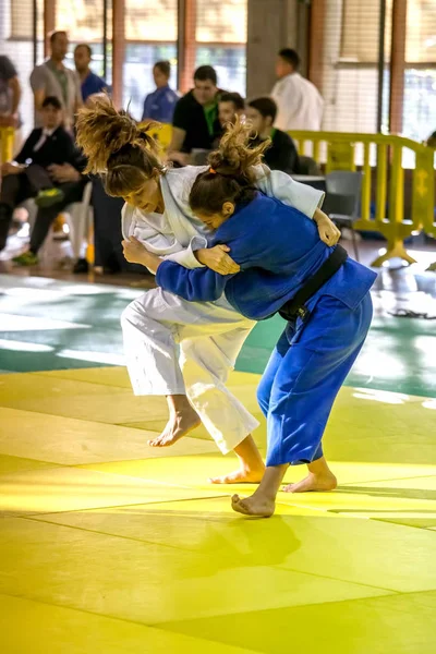 Concurrenten in de Catalaanse Senior Judo Championships in Barcelona, — Stockfoto