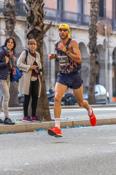 Jaume Leiva runner of 10000 m, on "Championship runners of firema — стоковое фото