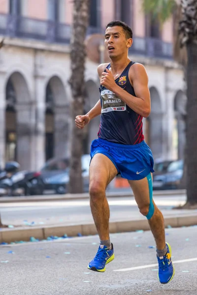 Mohamed Zarhouni corredor de 10000m, en "Corredores del Campeonato de — Foto de Stock