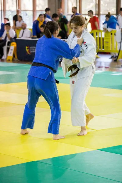 Competitori nei campionati catalani di judo senior a Barcellona, 2 — Foto Stock