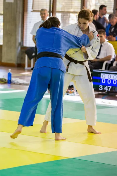 Competidores en el Campeonato Catalán de Judo Senior en Barcelona, 2 — Foto de Stock