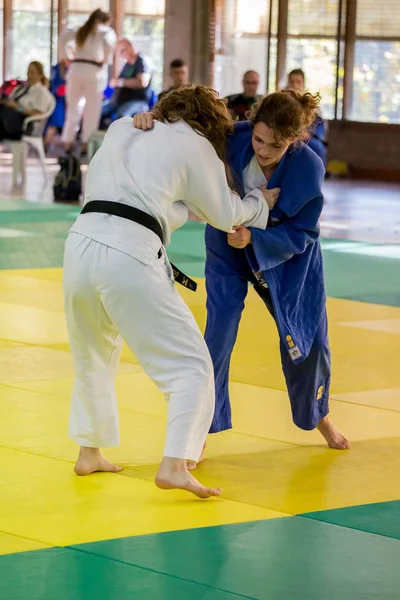 Competitori nei campionati catalani di judo senior a Barcellona, 2 — Foto Stock