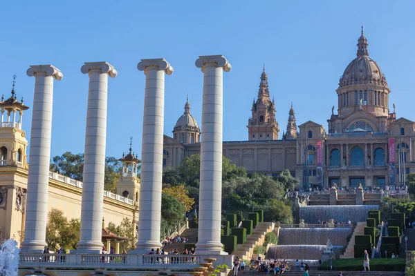 Placa de Ispania (Museo Nacional) en Barcelona, España — Foto de Stock