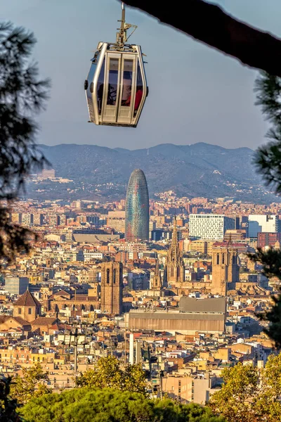 Barcelona landscape of Spain in sunset light — Stock Photo, Image