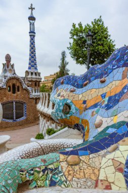 Dragon salamandra Barselona park guell gaudi Mozaik 