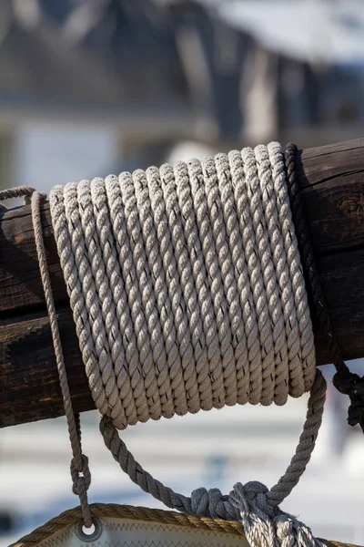 Detail van een schip tuigage — Stockfoto