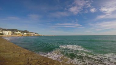 Küçük kasaba Sitges İspanya'dan manzara