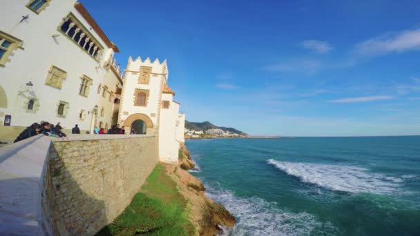 Landschaft aus der Kleinstadt liegt in Spanien — Stockvideo