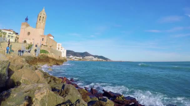 Landschaft aus der Kleinstadt liegt in Spanien — Stockvideo