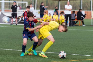 Sant Antoni de Calonge İspanya, 12 Nisan 2017 yılında çocuk Futbol Şampiyonası