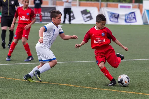 Kid's soccer championship in Sant Antoni de Calonge in Spain, 12 April 2017 — Stock Photo, Image