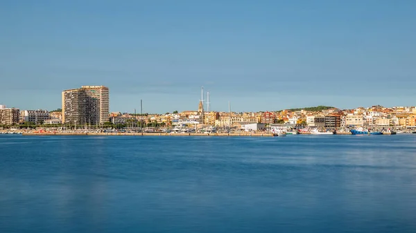 Panoramic picture from a small tourist town in Spain, Palamos, — Stock Photo, Image