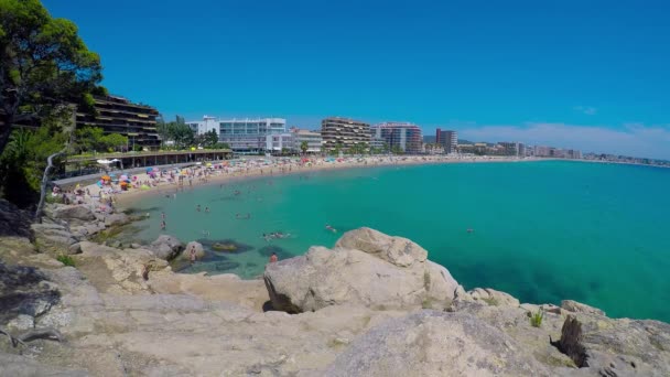 Plage Palamos laps de temps (Espagne, Costa Brava ) — Video