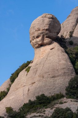 Montserrat Dağları (Barcelona, Katalonya, İspanya'nın görünümü)