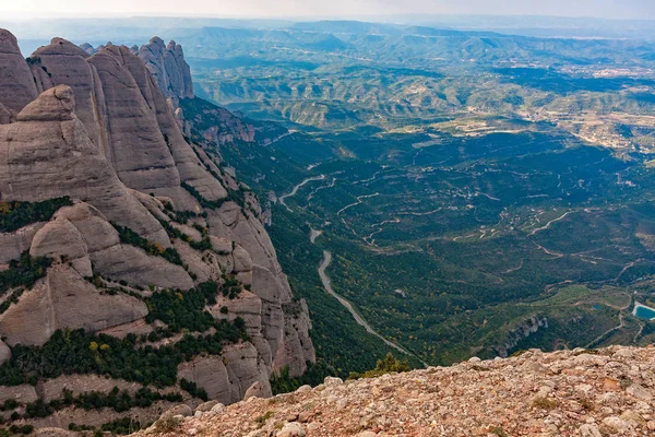 มุมมองของภูเขา Montserrat (บาร์เซโลนา, คาตาโลเนีย, สเปน ) — ภาพถ่ายสต็อก