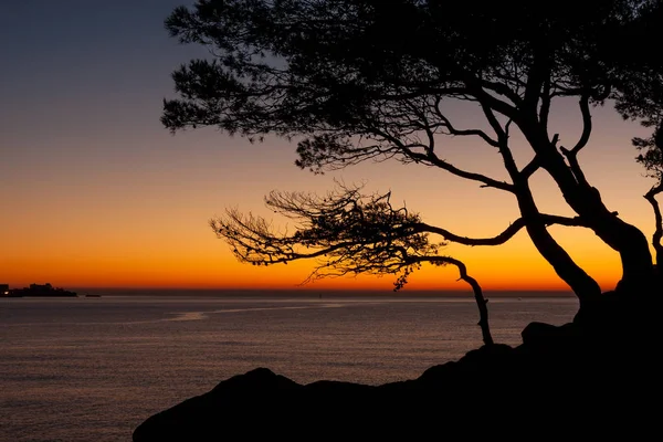 Prachtige zonsondergang over de oceaan uit Spanje — Stockfoto