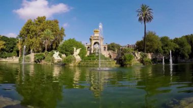 Barcelona'da Parc de Ciutadella 4 k, güzel ortamda 15. Ekim 2017, İspanya