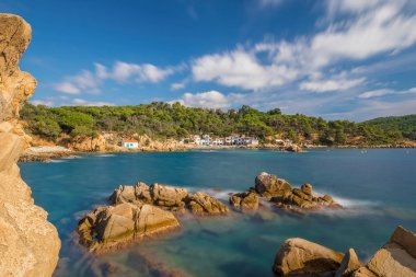 İspanya, La Fosca 'daki Costa Brava sahilinden güzel bir detay.