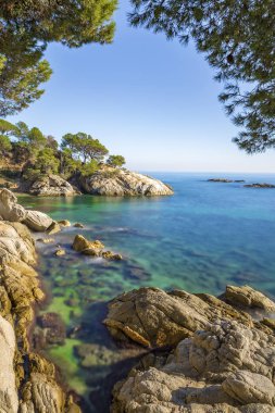 Güzel manzara İspanyol Costa Brava, Playa de A kıyı