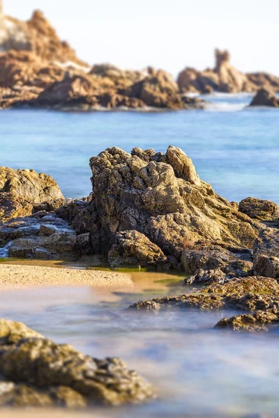 Nice landscape of the Spanish coastal in Costa Brava, Playa de A — Stock Photo, Image